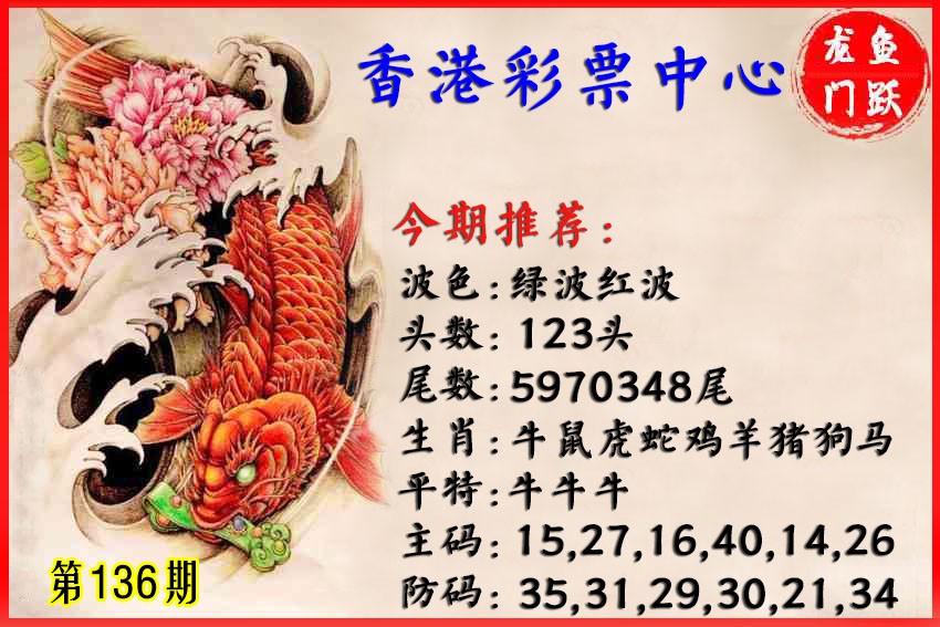 香港鱼跃龙门第136期